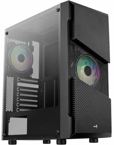Aerocool Menace Saturn RGB ATX Mid Tower Black with Tempered Glass Side Panel and USB 3.2 Gen 1 Type-A main image