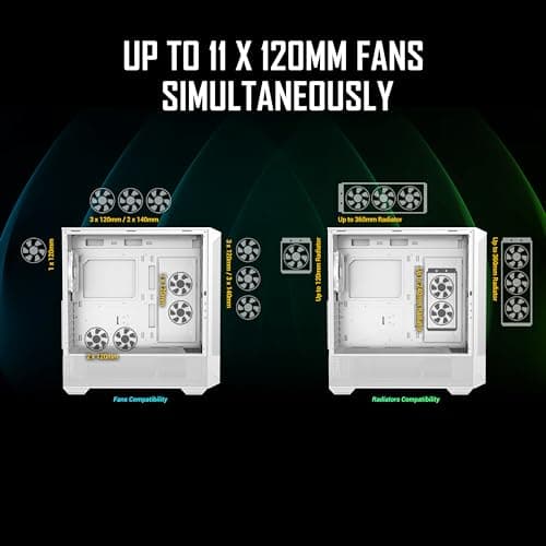 Antec NX416L ATX Mid Tower White Tempered Glass Side Panel image