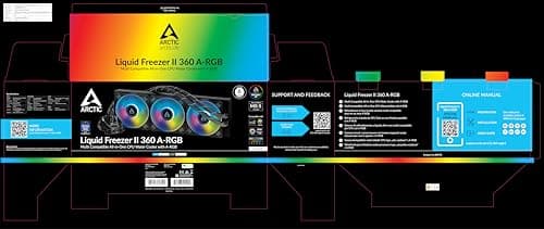 ARCTIC Liquid Freezer II 360 RGB Water 360mm RGB 48.8 CFM Black / Gray image