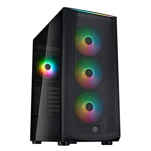 Silverstone FARA 512Z ATX Mid Tower Black with Tempered Glass Side Panel and USB 3.2 Gen 2 Type-C USB 3.2 Gen 1 Type-A image