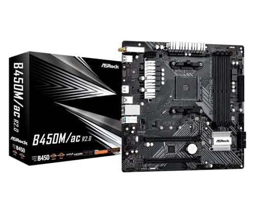 ASRock B450 M/ac R2.0 WIFI DDR4 Micro ATX image
