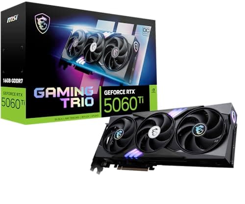 MSI GeForce RTX 5060 Ti GAMING TRIO OC 16GB GDDR7 Black image