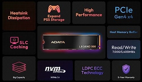 ADATA LEGEND 900 512GB M.2-2280 SSD PCIe 4.0 x4 NVMe image