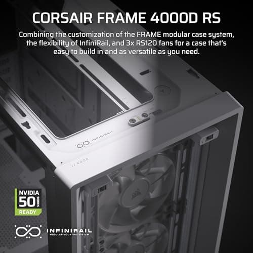 Corsair FRAME 4000D RS Modular Mid-Tower ATX PC Case - White image