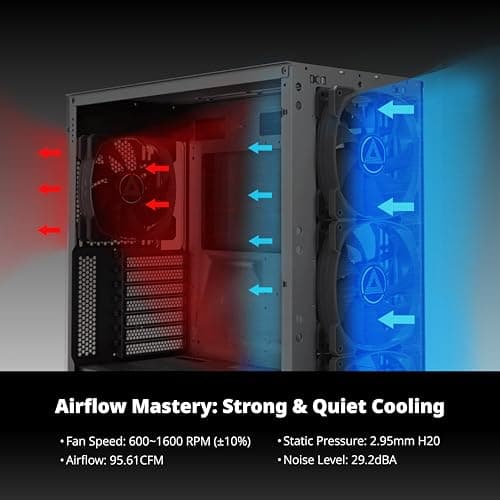 Montech HP 140mm Black Addressable RGB PWM 95.61 CFM 1-Pack image