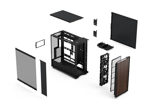 Fractal Design North XL RC ATX Full Tower Charcoal Black with Tinted Tempered Glass Side Panel and USB 3.2 Gen 2 Type-C USB 3.2 Gen 1 Type-A image
