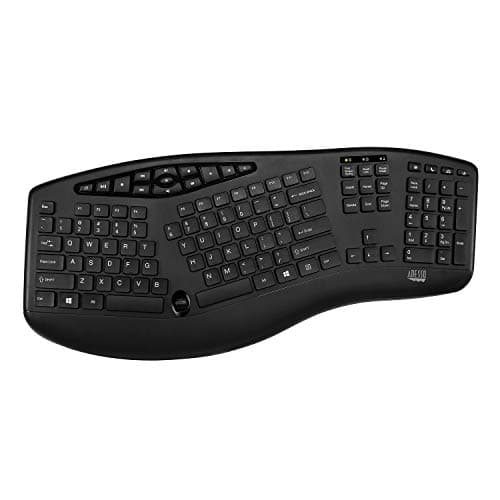Adesso WKB-1600CB Wireless Ergonomic Keyboard with Optical Mouse image