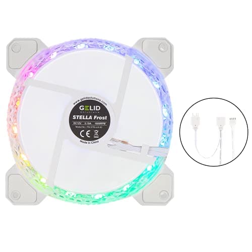 Gelid Solutions Stella Frost 120mm White Addressable RGB PWM 70 CFM image