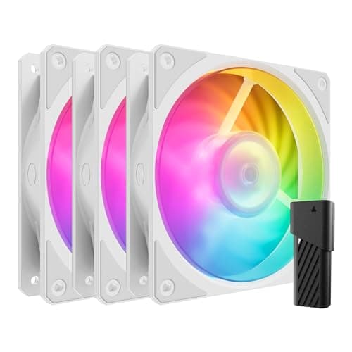 Cooler Master Mobius 120P 120mm White Addressable RGB PWM 75.2 CFM 3-Pack image