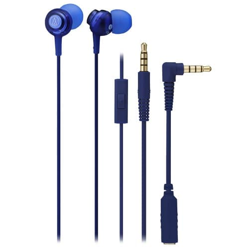 Audio-Technica ATH-CKL202iSBL Closed-Back In-Ear Headphones With Microphone image