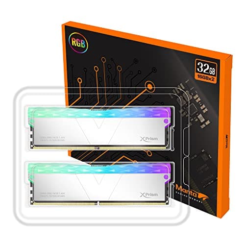 V-Color DDR5 Manta XPrism 32GB(16GBx2) 5600MHz 2Gx8 CL36 1.2V SK Hynix IC RGB Gaming Desktop Upgrade RAM Memory Module - White (TMXPL1656836WWK) image