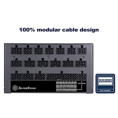 Silverstone DA1650 Gold Black / White 1650W Fully Modular 80+ Gold image