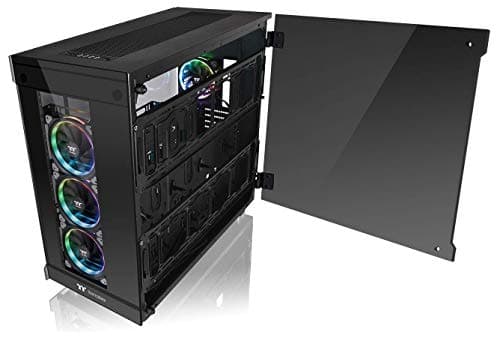 Thermaltake View 91 RGB PLUS Tempered Glass XL-ATX Vertical GPU Modular Black Gaming Super Tower Computer Case CA-1I9-00F1WN-00 image
