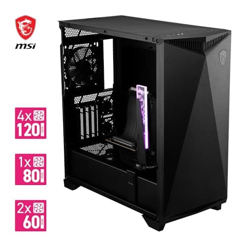 MSI MPG GUNGNIR 300P AIRFLOW ATX Mid Tower Black Tempered Glass image