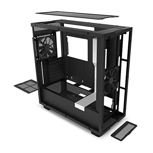 NZXT H7 - Mid-Tower PC Gaming Case - Tempered Glass - Enhanced Cable Management Water-Cooling Ready - Black image