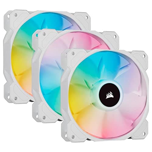 Corsair iCUE SP RGB ELITE 120mm Addressable RGB PWM 47.73 CFM White 3-Pack main image