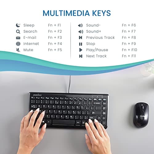 Perixx PERIBOARD-407B Wired Mini Keyboard image