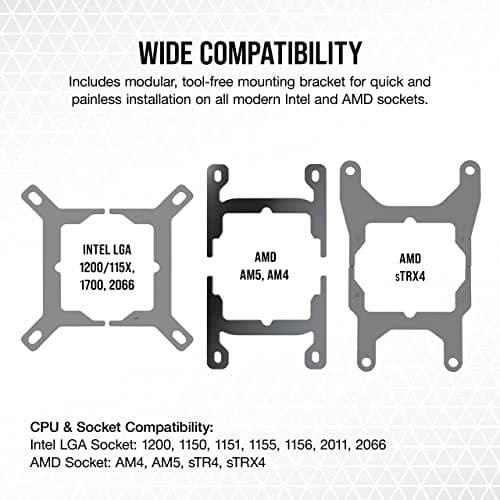 Corsair iCUE H100i ELITE CAPELLIX XT Water 240mm 65.57 CFM White image