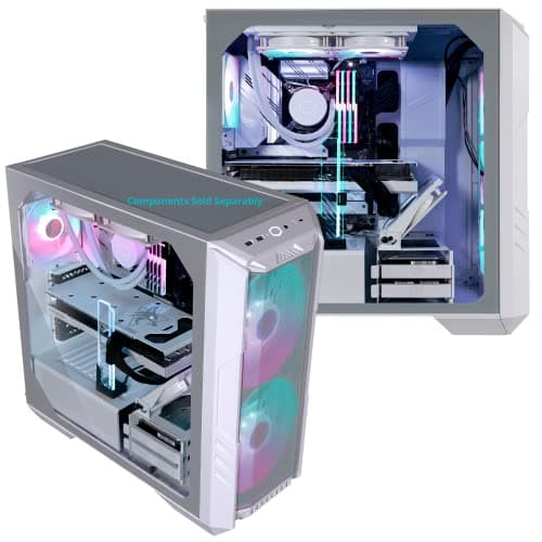 Cooler Master HAF 500 ATX Mid Tower White with Tempered Glass Side Panel and USB 3.2 Gen 2 Type-C USB 3.2 Gen 1 Type-A image