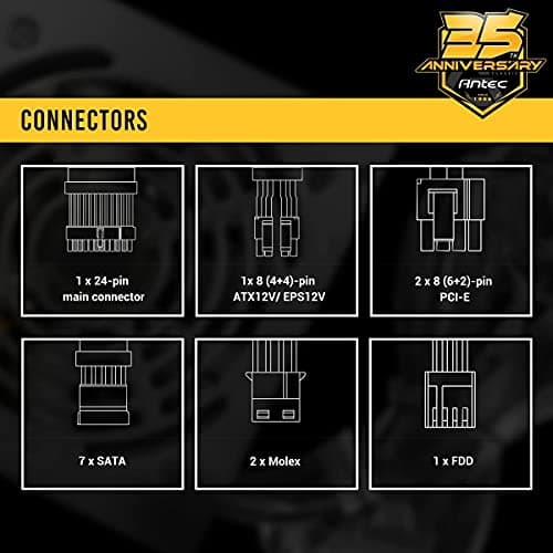 Antec CSK Black / Yellow 550W Non-Modular 80+ Bronze Certified ATX image