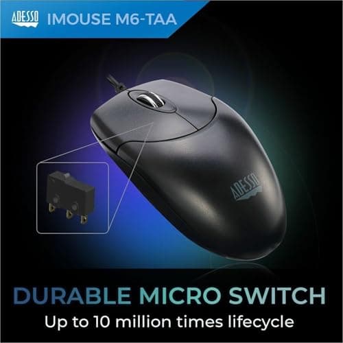 Adesso iMouse M6-TAA Wired Optical Mouse image