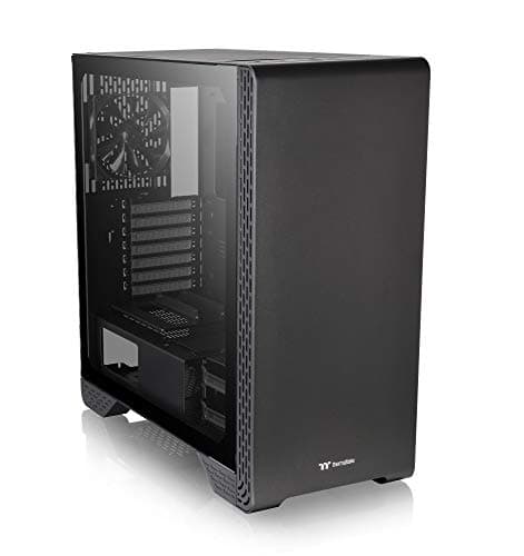 Thermaltake S300 ATX Mid Tower Black Tempered Glass Edition, Front USB 3.2 Gen 1 & USB 2.0 image