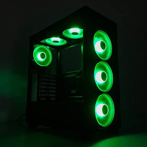 Apevia APEVIA CO312L-GN Cosmos 120mm Green LED Ultra Silent w/ 16 LEDs & Anti-Vibration Rubber Pads 56.67 CFM 3-Pack image