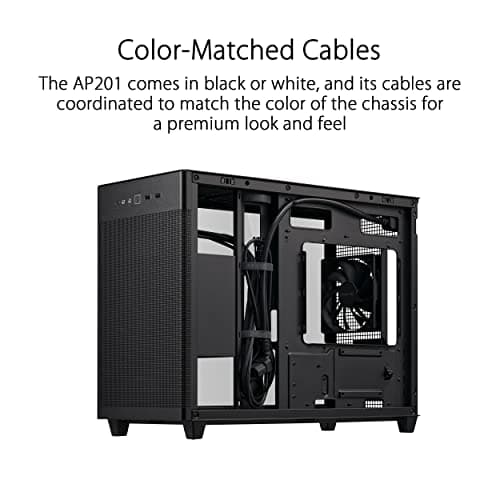 Asus Prime AP201 Micro ATX Mini Tower Black Tempered Glass image