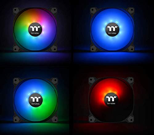 Thermaltake Pure Plus RGB TT Premium Edition 140mm Black RGB PWM 70.32 CFM 3-Pack image