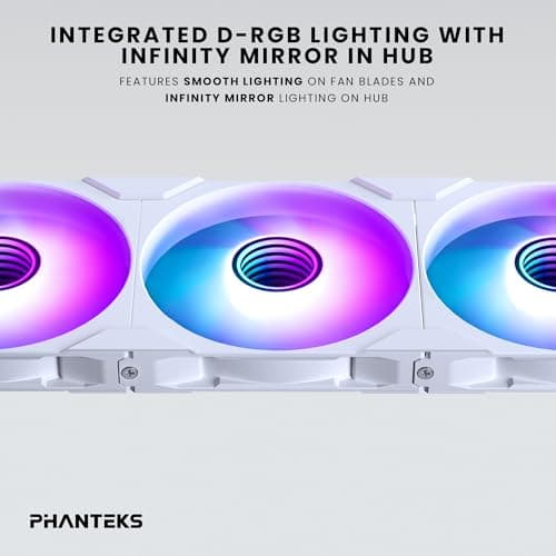 Phanteks M25G2-140 140mm White D-RGB PWM 101.78 CFM 3-Pack image