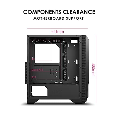 MSI MPG GUNGNIR 120R ATX Mid Tower Black with Tempered Glass Side Panel and USB 3.2 Gen 2x2 Type-C USB 3.2 Gen 1 Type-A image