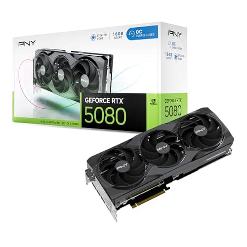 PNY OC GeForce RTX 5080 16GB GDDR7 Black image