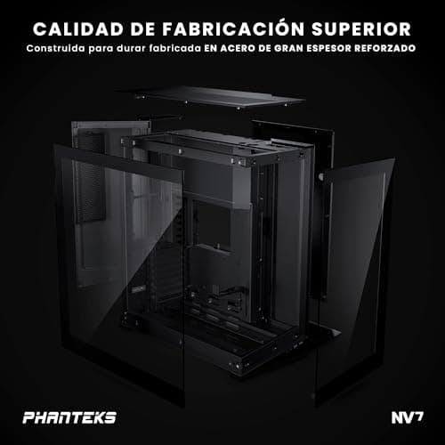 Phanteks NV7 ATX Full Tower Black with Tempered Glass Side Panel and USB 3.2 Gen 2 Type-C, USB 3.2 Gen 1 Type-A image