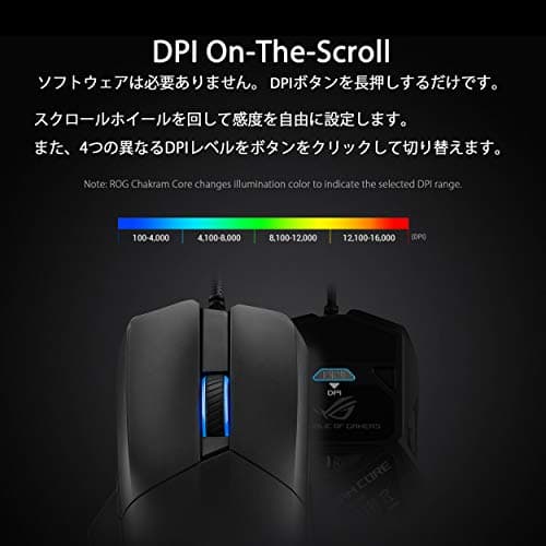 Asus ROG Chakram Core Wired Optical Gaming Mouse image