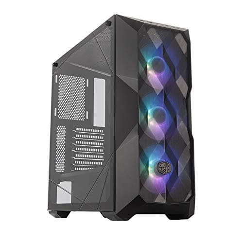 CoolerMaster MasterBox TD500 Mesh Airflow ATX Mid-Tower with Polygonal Mesh Front Panel, Crystalline Tempered Glass, E-ATX up to 10.5", Three 120mm ARGB Lighting Fans image