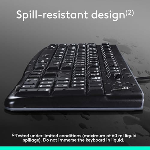 Logitech MK120 Wired Slim Keyboard With Optical Mouse image