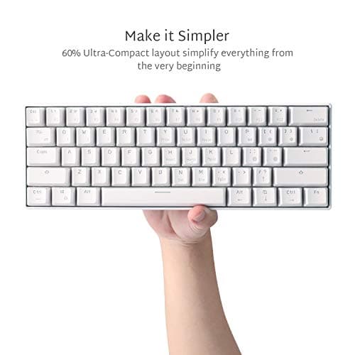 RK Royal Kludge RK61 Bluetooth/Wireless/Wired Mini RK Brown Mechanical Gaming Keyboard image