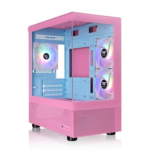 Thermaltake View 170 ARGB Micro ATX Mini Tower Pink / Blue Tempered Glass Side Panel, USB 3.2 Gen 1 Type-A main image
