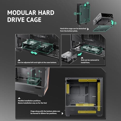 Antec FLUX PRO ATX Full Tower White / Brown Tempered Glass Side Panel, USB 3.2 Gen 2 Type-C, USB 3.2 Gen 1 Type-A image