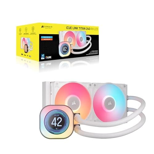 Corsair iCUE LINK TITAN Water 240mm RX LCD 73.5 CFM White image