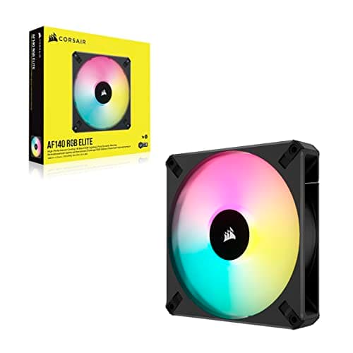 Corsair iCUE AF140 RGB ELITE 140mm Black PWM RGB 2-Pack image