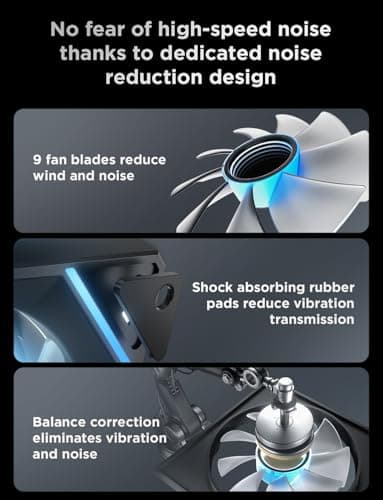 AsiaHorse AMICI-5GT RGB PC Fans, Infinity Mirror ARGB Fans 120mm Black Reverse Blade Pack of 3 image