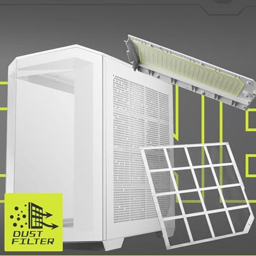 MSI MAG PANO 100R PZ ATX Mid Tower White Tempered Glass Side Panel and USB 3.2 Gen 2 Type-C USB 3.2 Gen 1 Type-A image