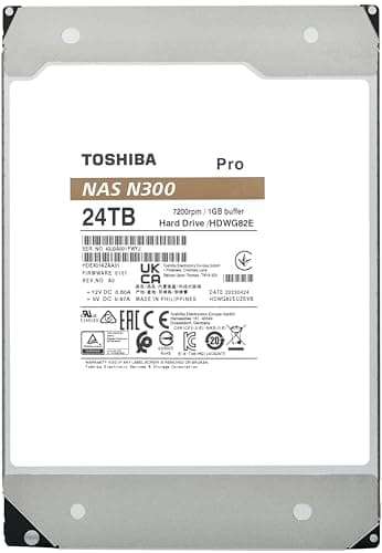 Toshiba N300 Pro 24TB HDD 7200RPM 3.5" SATA 6.0 Gb/s image