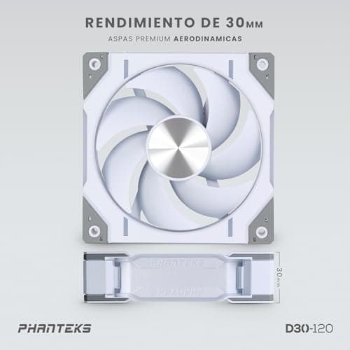 Phanteks D30-120 120mm White Addressable RGB PWM 64.3 CFM 3-Pack image