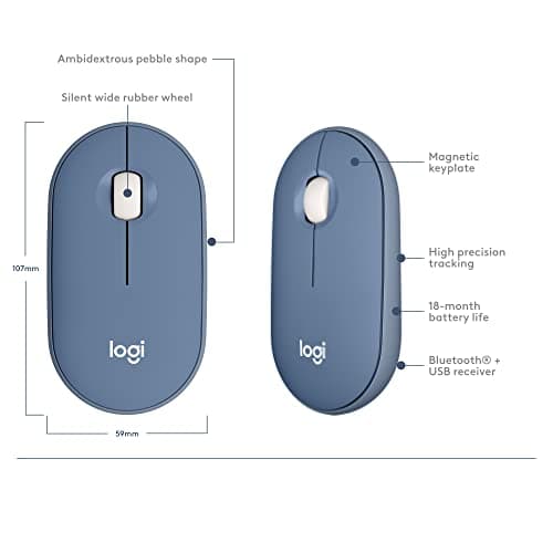 Logitech Pebble M350 Bluetooth/Wireless/Wired Optical Mouse image