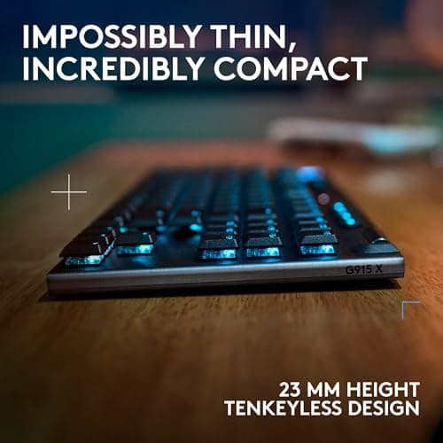 Logitech G915 LIGHTSPEED TKL RGB Wireless/Wired/Bluetooth Mechanical Gaming Keyboard image