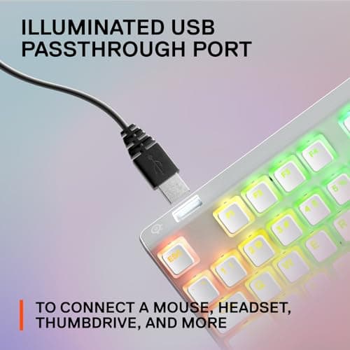 SteelSeries Apex 7 TKL Ghost RGB Wired SteelSeries QX2 Red Gaming Keyboard image
