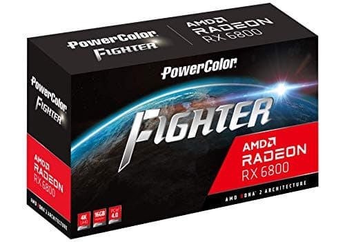 PowerColor Fighter AMD Radeon RX 6800 Gaming Graphics card with 16GB GDDR6 Memory, Powered by AMD RDNA 2, Raytracing, PCI Express 4.0, HDMI 2.1, AMD Infinity Cache image