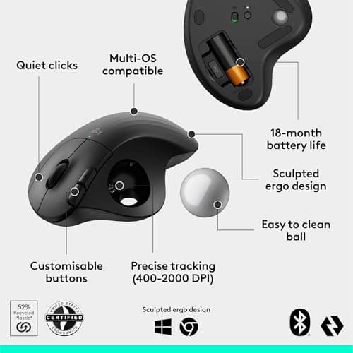 Logitech ERGO M575S Wireless/Bluetooth Trackball image